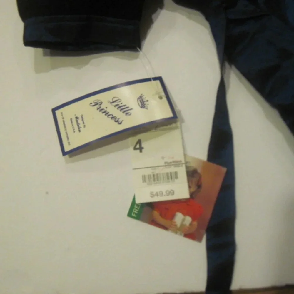 NWT Little Princess Navy Blue Girl's Dress Size 4